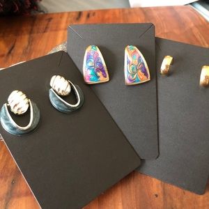 Set of 3 Pairs of Earrings - Vintage